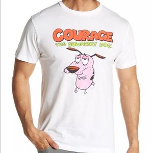 Courage the cowardly dog logo T-shirt LE NWT